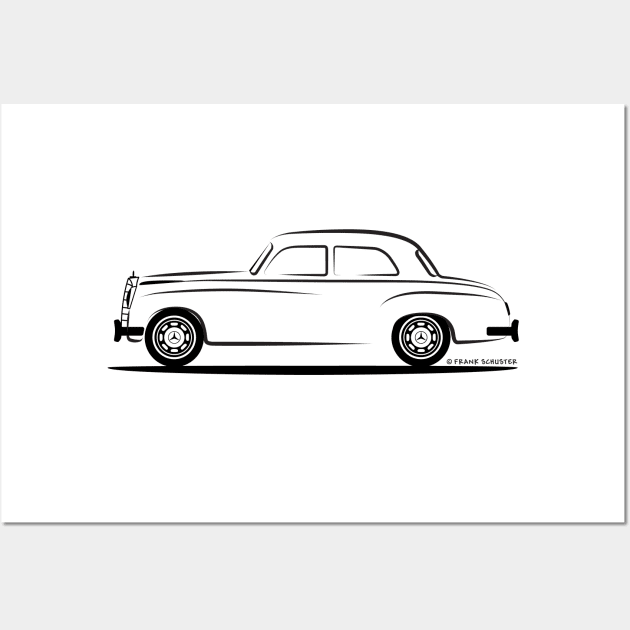 Mercedes Benz Ponton W120 Sedan Wall Art by PauHanaDesign